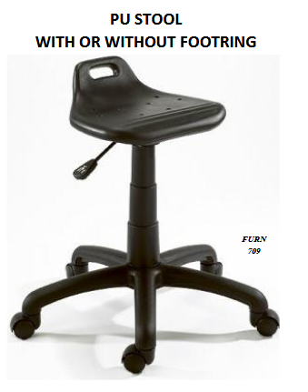 PU STOOL WITH OR WITHOUT FOOTRING