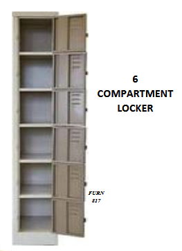 6 COMPARTMENT LOCKER