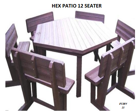 HEX PATIO 12 SEATER