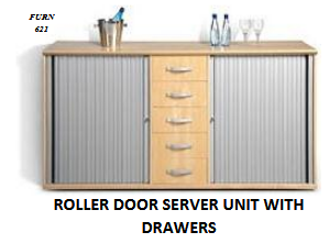 ROLLER DOOR SERVER UNIT WITH DRAWERS