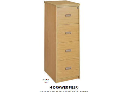 4 DRAWER FILER AVAILABLE IN VARIOUS SIZES