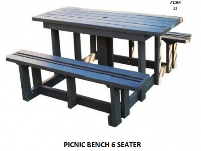 PICNIC BENCH 6 SEATER