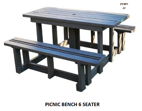 PICNIC BENCH 6 SEATER