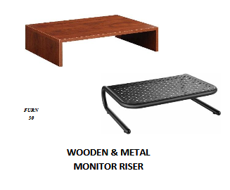 WOODEN & METAL MONITOR RISER