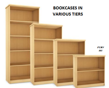 BOOKCASES IN VARIOUS TIERS