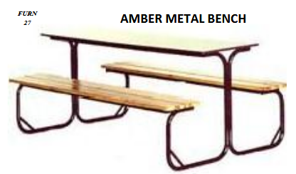 AMBER METAL BENCH