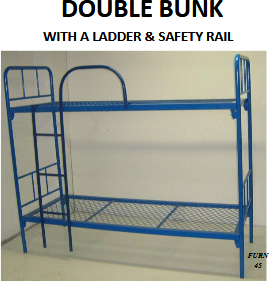 DOUBLE BUNK WITH A LADDER & SAFETY RAIL