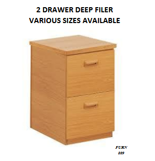 2 DRAWER DEEP FILER - VARIOUS SIZES AVAILABLE